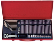 KING TONY 5169PR Набор вставок (бит) 3/8&quot;&quot;, Torx, Spline, Hex, 69 предметов