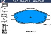 GALFER B1G10208592 Комплект тормозных колодок