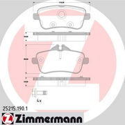 Zimmermann 252151901 Тормозные колодки