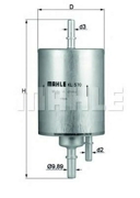 Mahle/Knecht KL570 Фильтр топливный  с регулятором давления