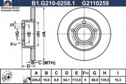 GALFER B1G21002581 Тормозной диск