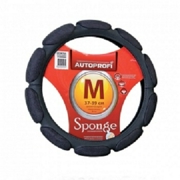 AUTOPROFI SP9030BKM Спонжевая оплетка руля AUTOPROFI SP-9030 BK (M)