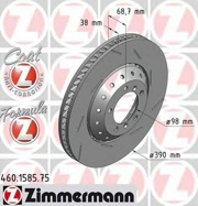 Zimmermann 460158575 Составной тормозной диск Formula Z