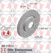 Zimmermann 380217052 Перфорированный тормозной диск Sport:Z