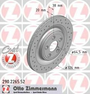 Zimmermann 290226552 Перфорированный тормозной диск Sport:Z