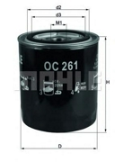 Mahle/Knecht OC261 Фильтр масляный