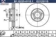 GALFER B1G22501151 Тормозной диск