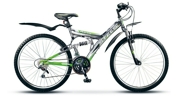 Stels LU069771 STELS Focus V 26&quot; 18-speed Велосипед двухподвесный 26&quot; 18 скоростей рама сталь 18&quot; белый/красный