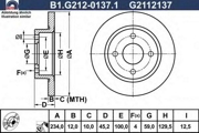 GALFER B1G21201371 Тормозной диск