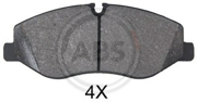 Abs 35055 Комплект тормозных колодок, дисковый тормоз
