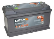 DETA DA1000 Батарея аккумуляторная 100А/ч 900А 12В обратная полярн. стандартные клеммы