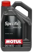 MOTUL 101476 Масло моторное синтетика MOTUL Specific 504.00-507.00 5W-30 5 л.