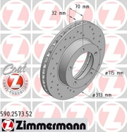 Zimmermann 590257352 Перфорированный тормозной диск Sport:Z