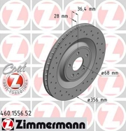 Zimmermann 460155652 Перфорированный тормозной диск Sport:Z