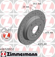 Zimmermann 450520952 Перфорированный тормозной диск Sport:Z