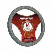 AUTOPROFI AP800GYM Кожаная оплётка руля AUTOPROFI AP-800 GY (M)