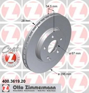 Zimmermann 400361920 Тормозной диск