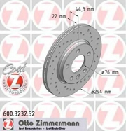 Zimmermann 600323252 Перфорированный тормозной диск Sport:Z