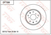 TRW DF7398 Тормозной диск