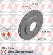 Zimmermann 380216952 Перфорированный тормозной диск Sport:Z