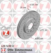 Zimmermann 430149852 Перфорированный тормозной диск Sport:Z