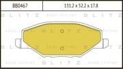 Blitz BB0467 Колодки тормозные дисковые передние