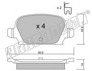 fri.tech. 5570 Комплект тормозных колодок, дисковый тормоз