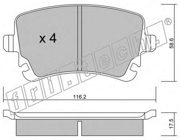 fri.tech. 5702 Комплект тормозных колодок, дисковый тормоз
