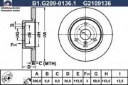 GALFER B1G20901361 Тормозной диск