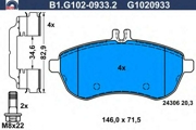 GALFER B1G10209332 Комплект тормозных колодок