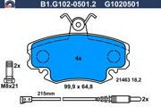 GALFER B1G10205012 Комплект тормозных колодок