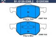 GALFER B1G12053662 Комплект тормозных колодок