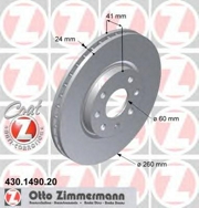 Zimmermann 430149020 Тормозной диск