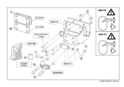 THULE 522100 Фаркоп Thule разборный для Toyota Hilux VII пикап, шасси 4WD (с оригинальным бампером) (2011-2015)
