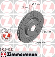 Zimmermann 590281052 Перфорированный тормозной диск Sport:Z