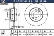GALFER B1G21201161 Тормозной диск