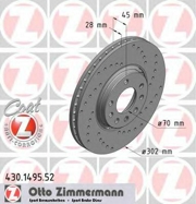 Zimmermann 430149552 Перфорированный тормозной диск Sport:Z