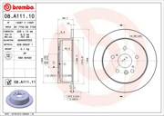 Brembo 08A11110 Тормозной диск