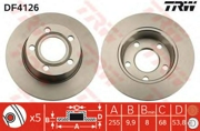 TRW DF4126 Диск тормозной задний AUDI A6(C5) QUATTRO /D=255mm