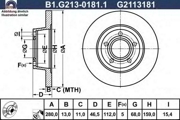 GALFER B1G21301811 Тормозной диск