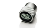 LAND ROVER LR027560 Набор из 4-х колпачков ниппелей Land Rover Green/Silver Logo Valve Stem Caps