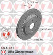 Zimmermann 610371852 Перфорированный тормозной диск Sport:Z