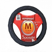 AUTOPROFI SP9020BKXL Спонжевая оплетка руля AUTOPROFI SP-9020 BK (XL)