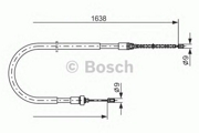 Bosch 1987477586 Трос, стояночная тормозная система