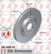 Zimmermann 430262020 Тормозной диск