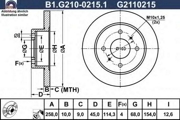 GALFER B1G21002151 Тормозной диск
