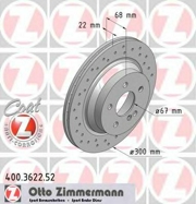 Zimmermann 400362252 Перфорированный тормозной диск Sport:Z