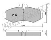 fri.tech. 5890 Комплект тормозных колодок, дисковый тормоз