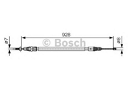 Bosch 1987482000 Трос, стояночная тормозная система