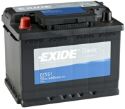 EXIDE EC551 Батарея аккумуляторная 55А/ч 460А 12В прямая полярн. стандартные клеммы